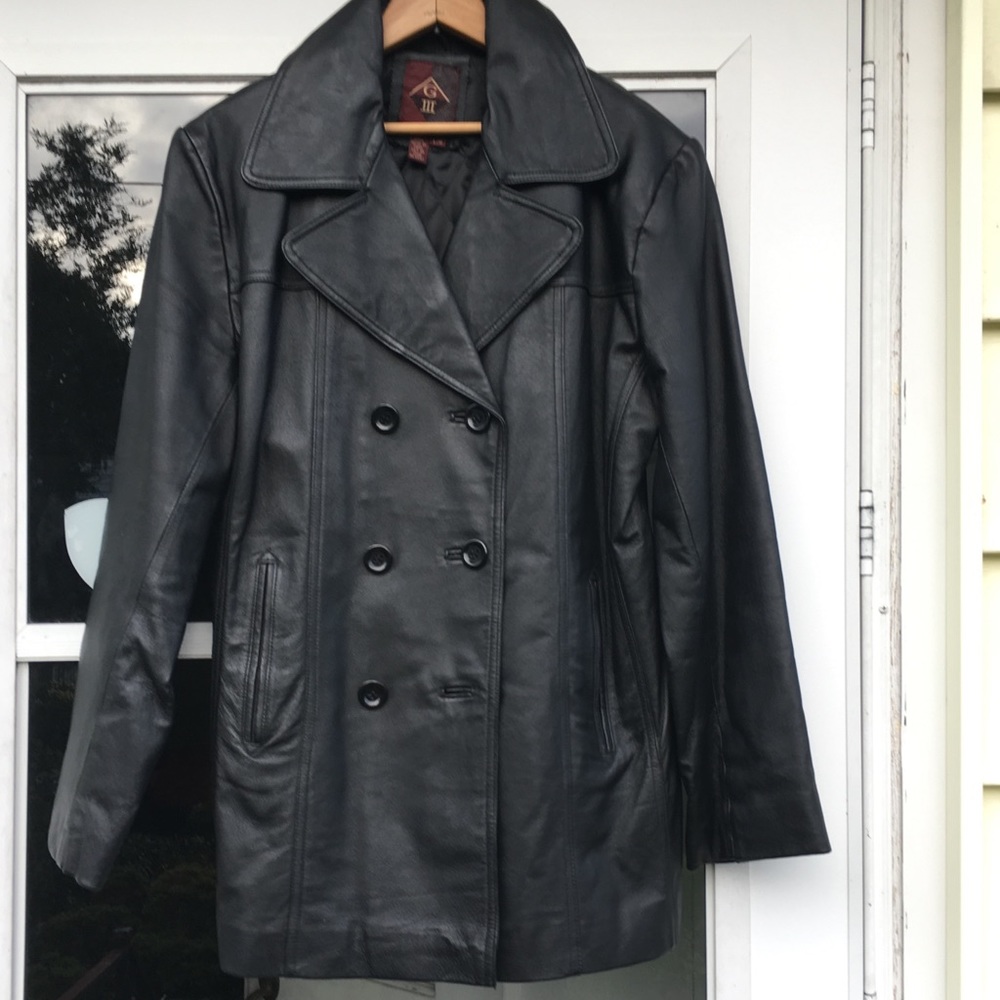 G 111 GenuineLeather Peacoat
